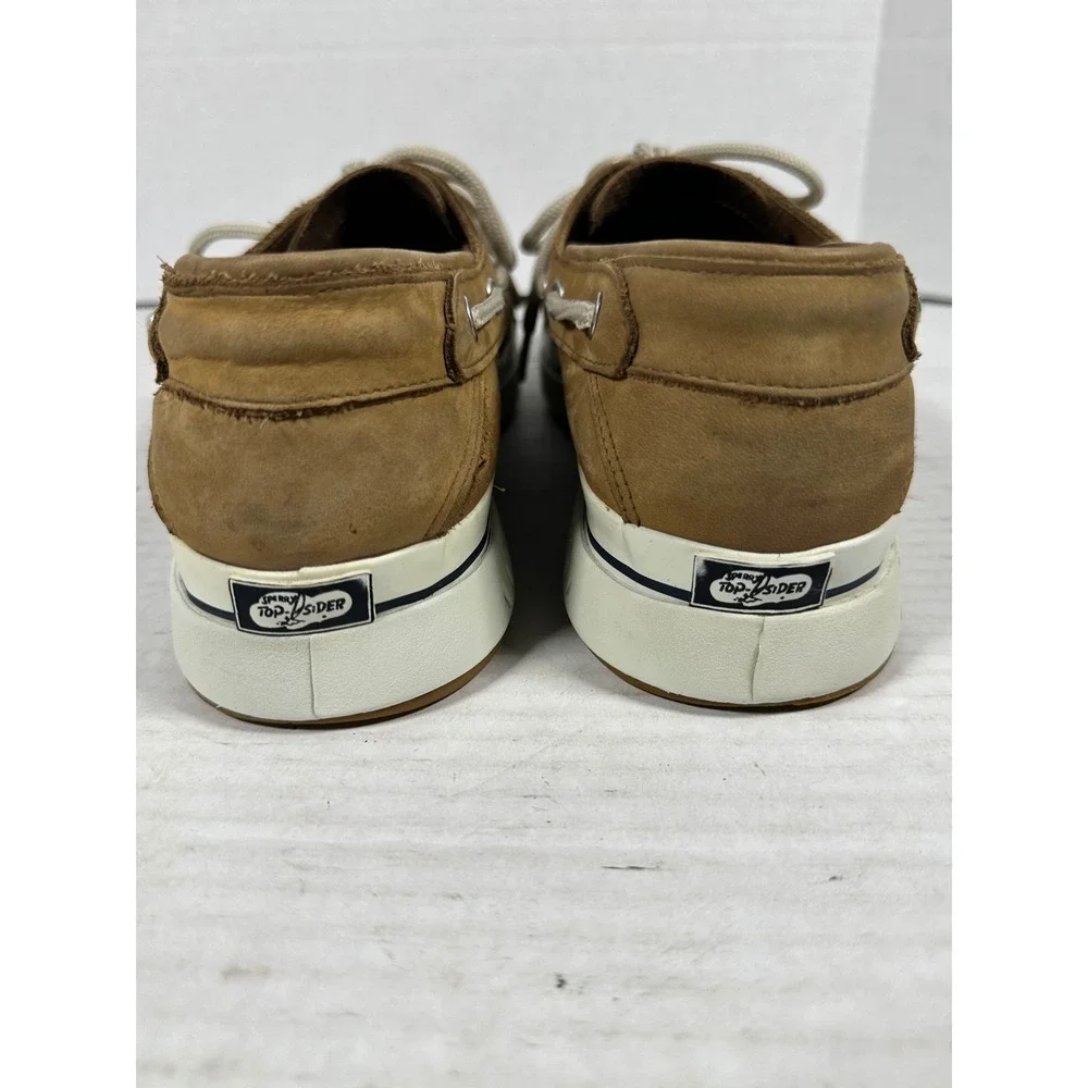 Sperry Top-Sider Mens 11M Tan Leather Boat Shoes Moc Toe Loafers 0884130 D3-CH17